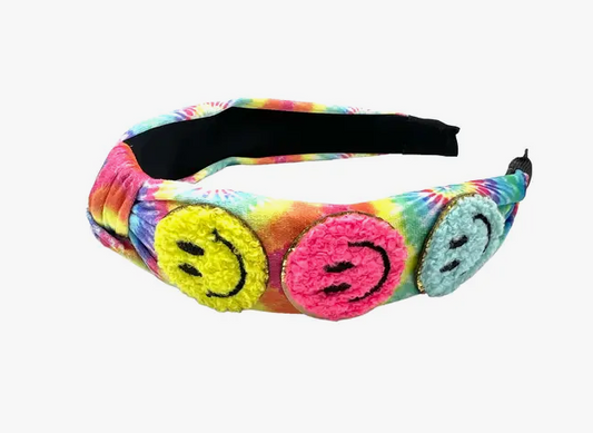 Smiley Patch Knot Headband