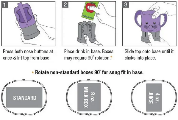 MyDrinky - The Adjustable Juice Box Holder