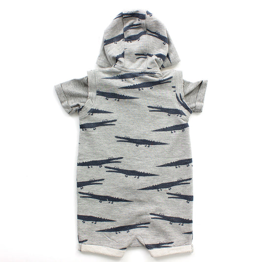 Heather Grey Leon Baby Romper