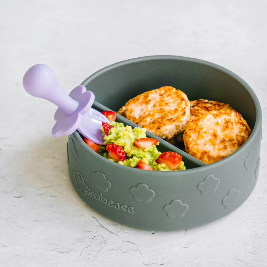 Silicone Suction Bowl - Gray