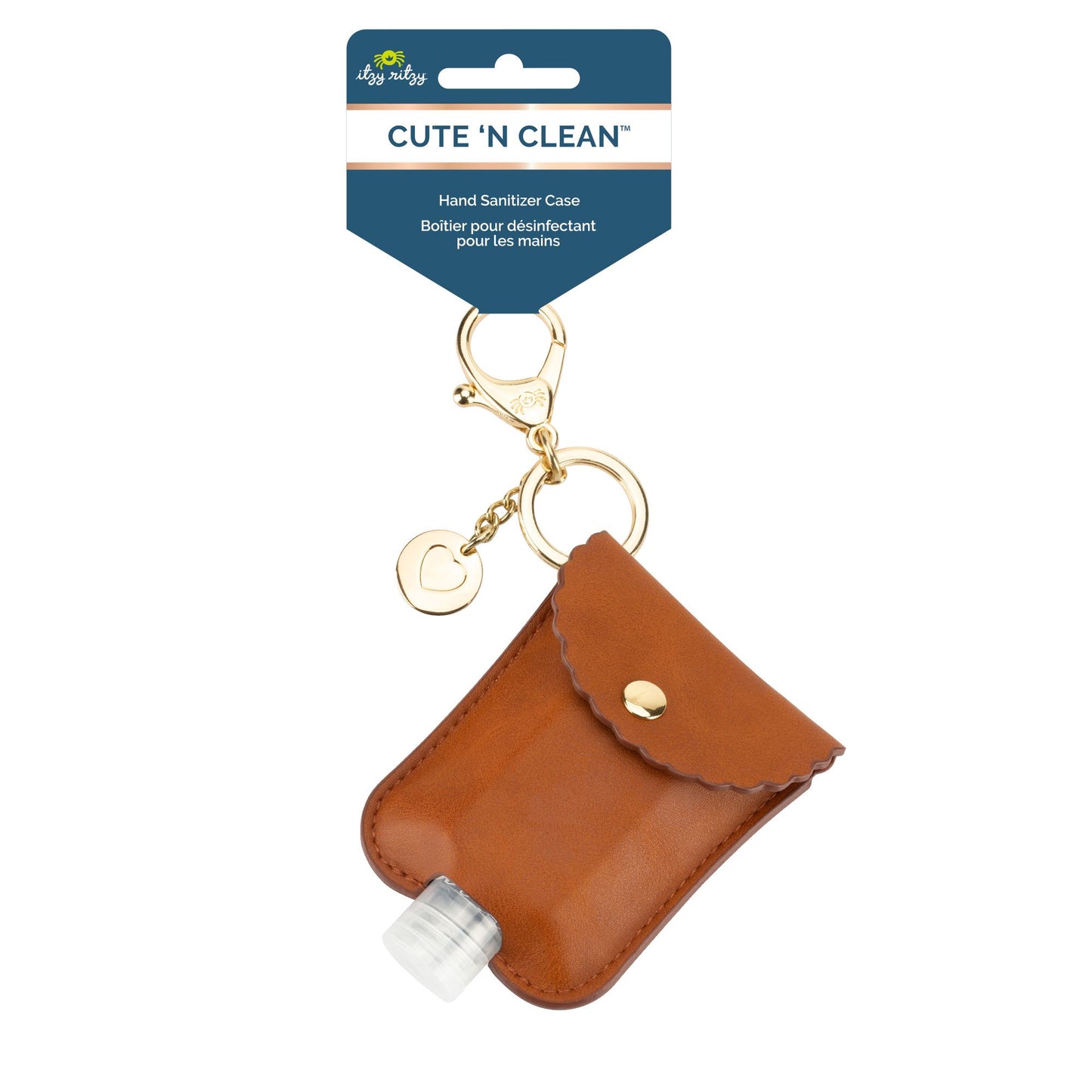 Cognac Cute 'n Clean Hand Sanitizer Charm Keychain