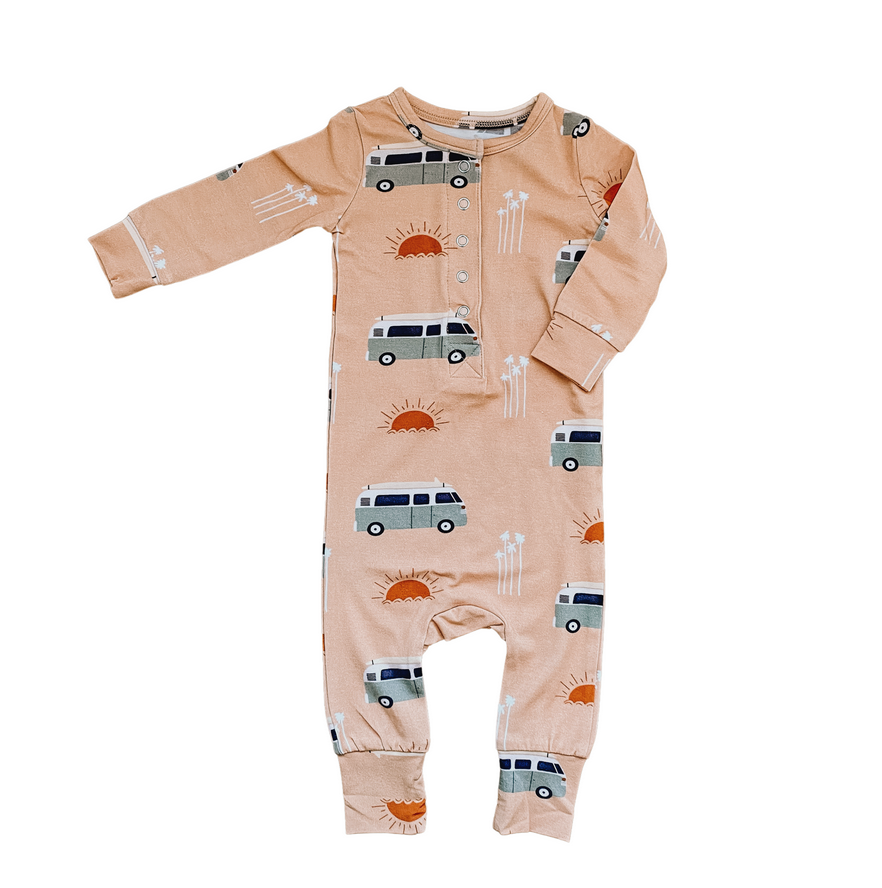 Bamboo Pull On Romper - Beach Bound