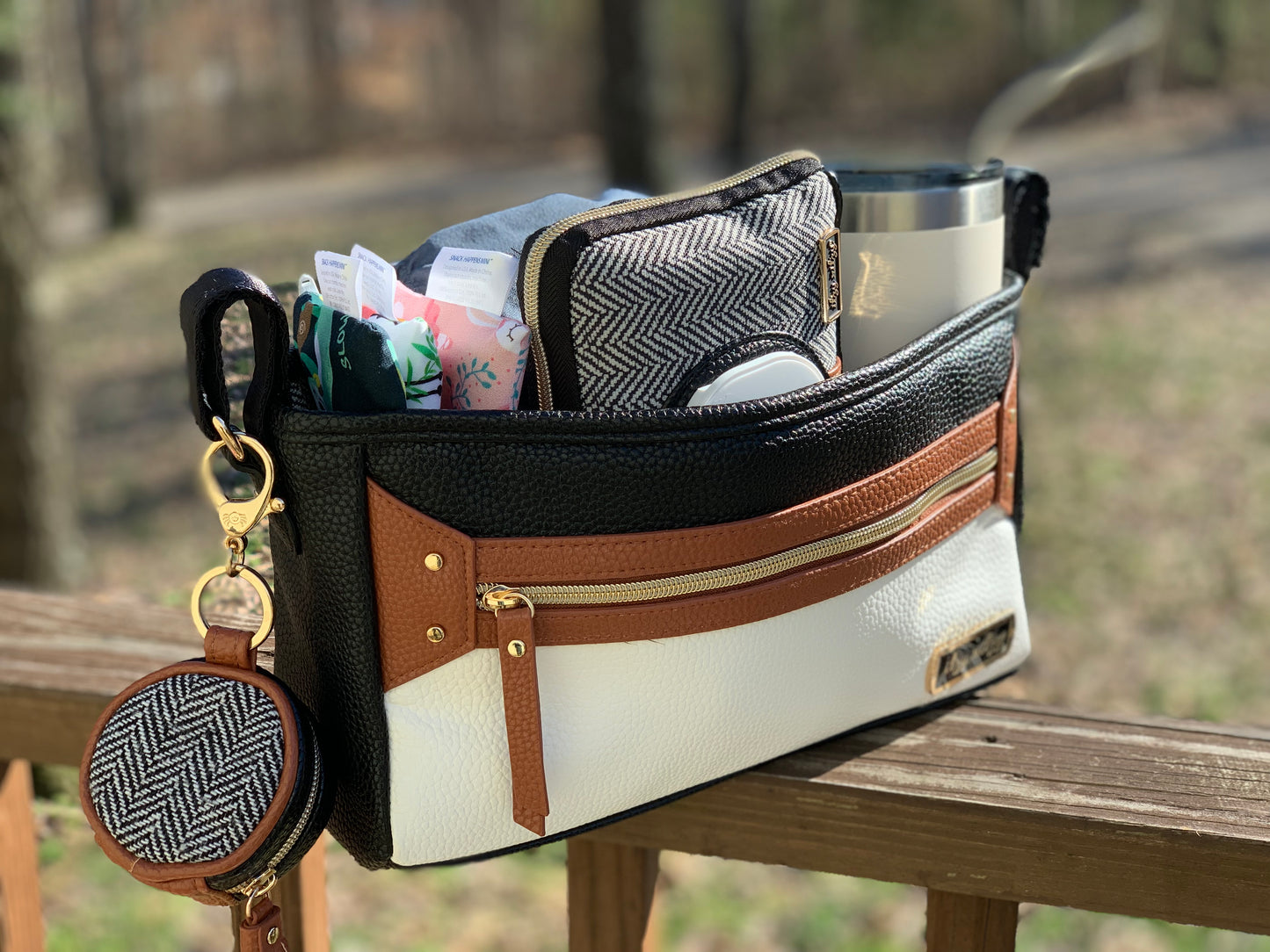 Coffee & Cream Travel Stroller Caddy
