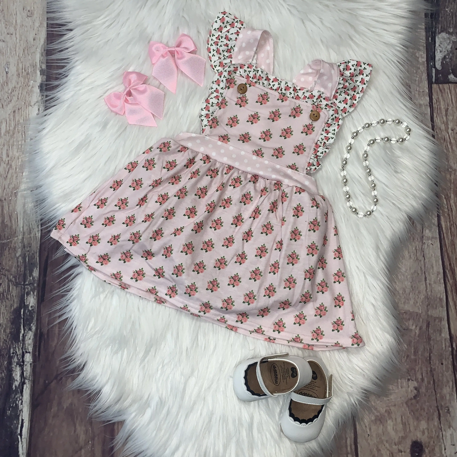 Floral Polkadot Ruffle Skirted Bubble