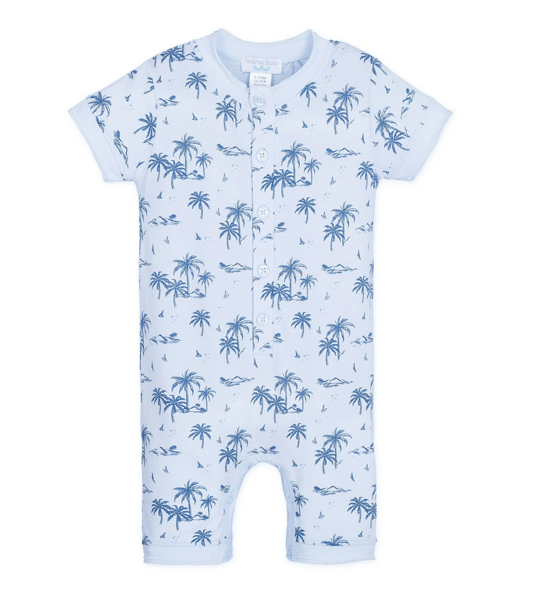 Henley Romper - Vintage Hawaii