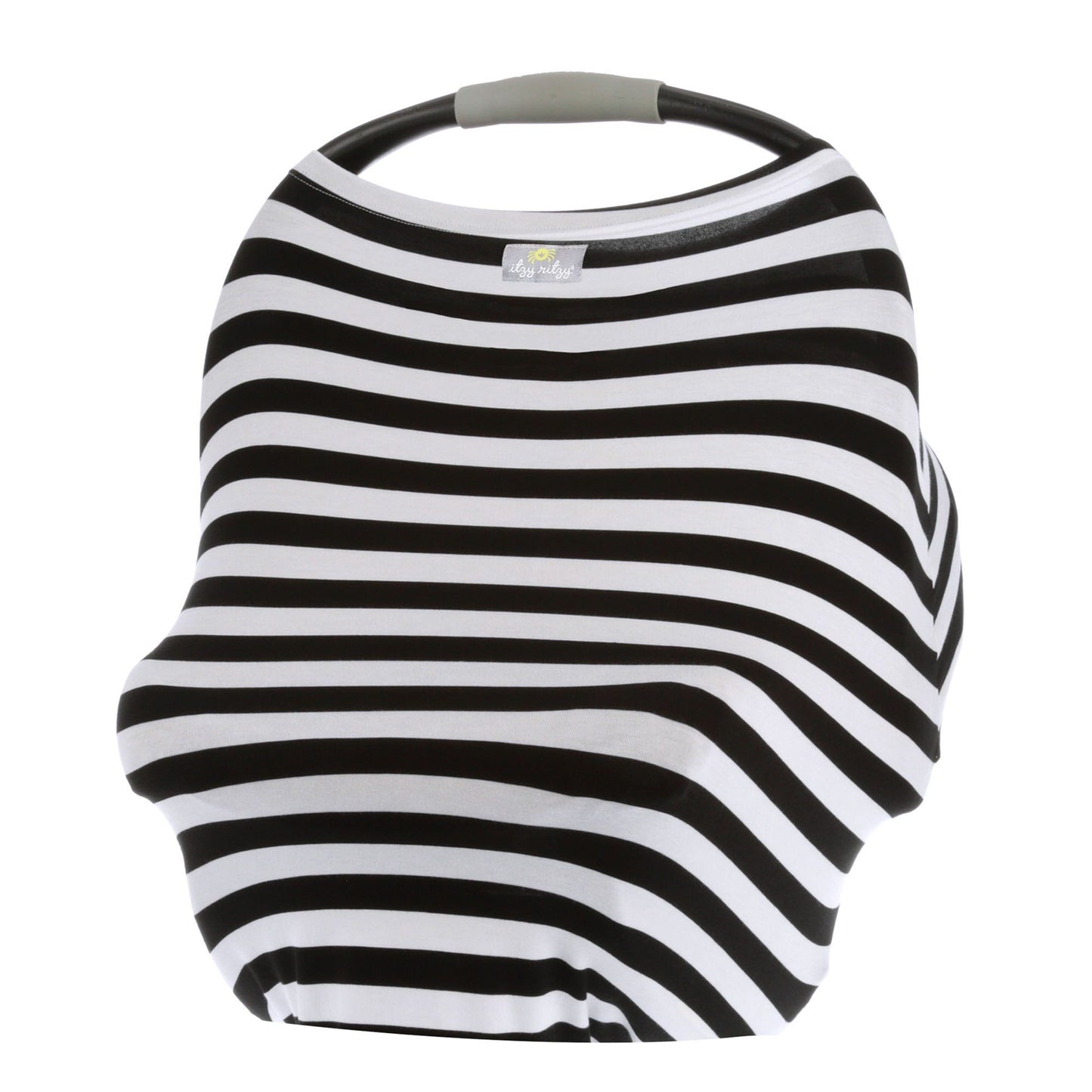 Mom Boss 4-in-1 Multi-Use Car Seat + Nursing Cover - Black & White Stripe