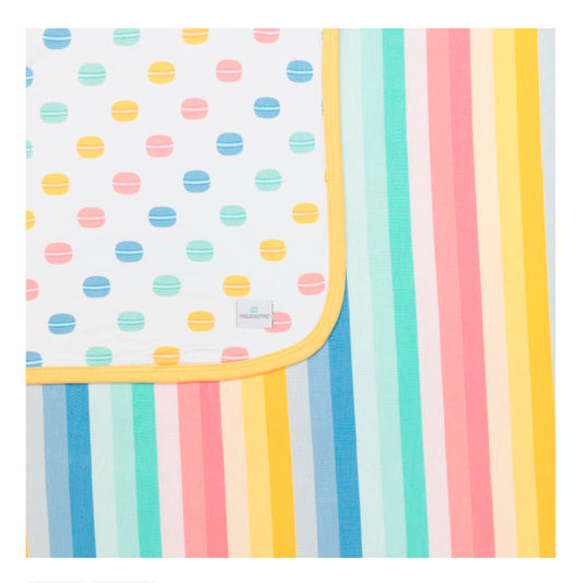Macarons & Ombre Stipes Stroller Blanket - 50x50