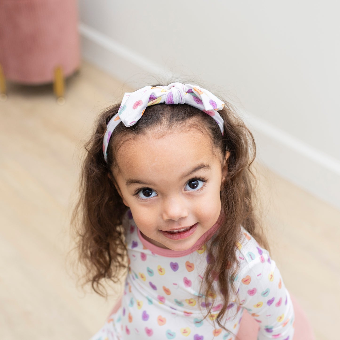 Candy Hearts Bow Headband