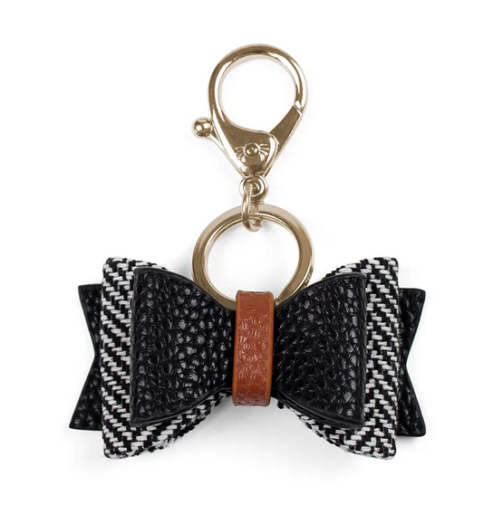 Coffee & Cream Boss Bow Keychain