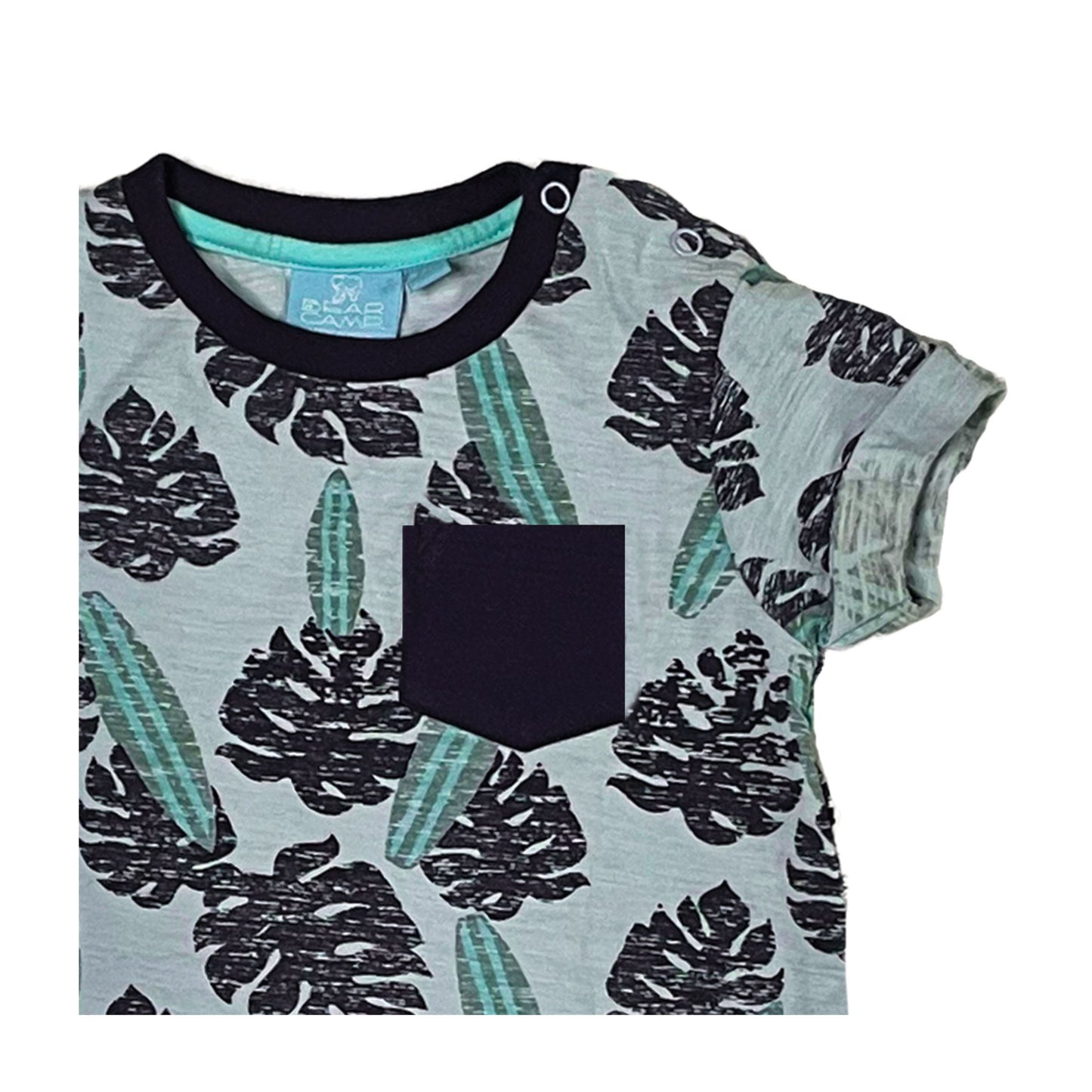 Landen Surf Palm Pocket Romper