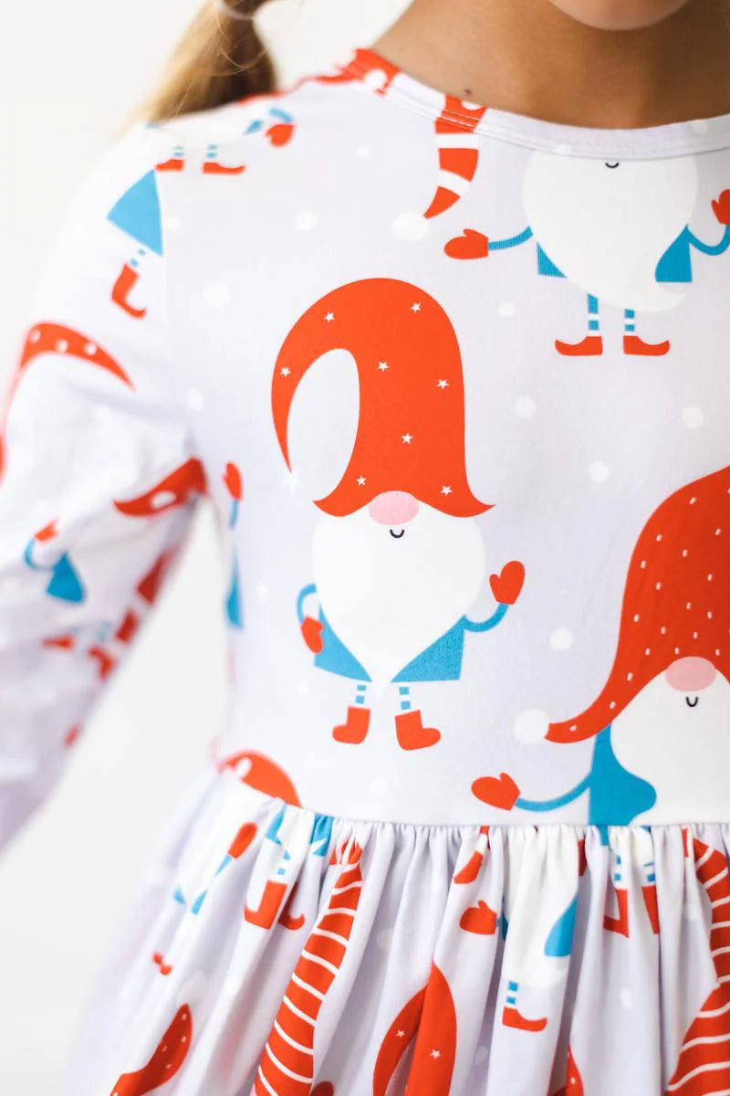 Up to Gnome Good 3/4 Sleeve Twirl Dress