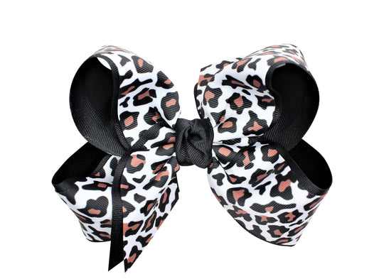 Layered Leopard Bow - 5.5"