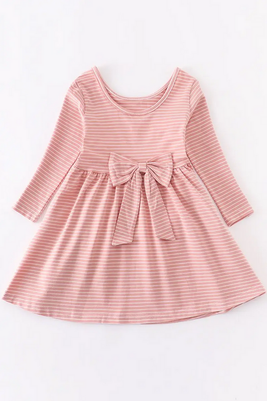 Pink Stripe Twirl Dress