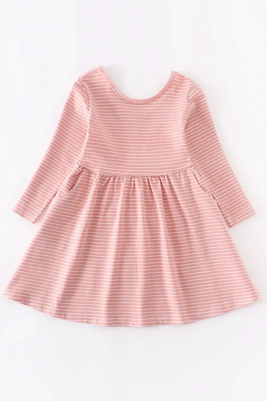 Pink Stripe Twirl Dress