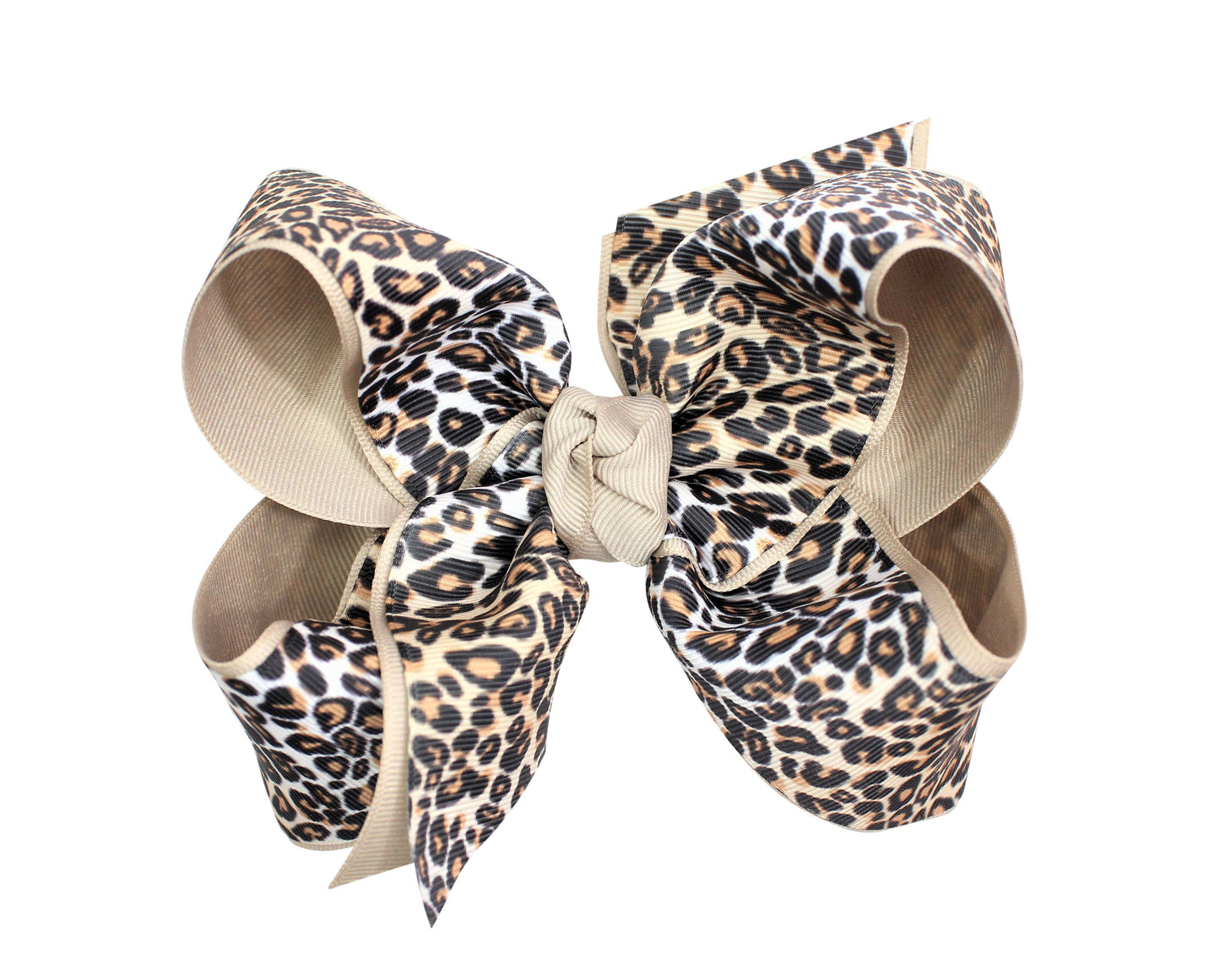 Layered Leopard Bow - 5.5"