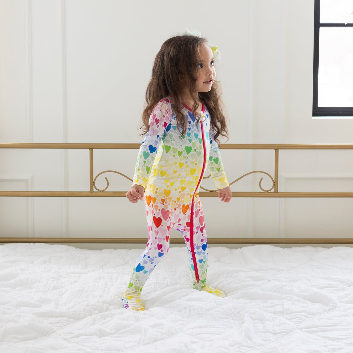 Rainbow Hearts Footsie