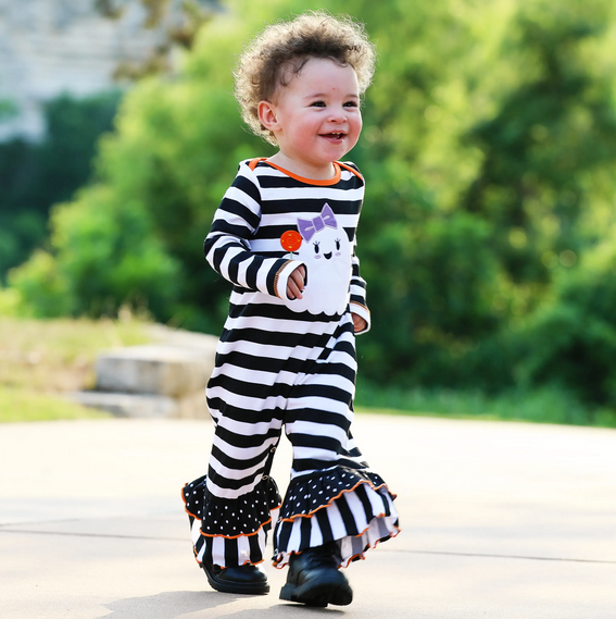 Friendly Ghost Halloween Romper