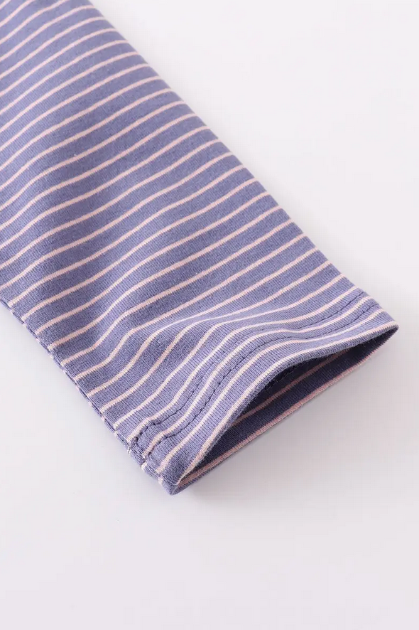 Lavender Stripe Basic Tee