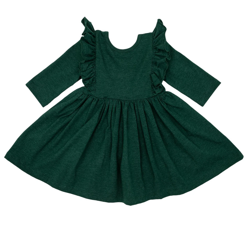 Spruce Heather Ruffle Twirl Dress