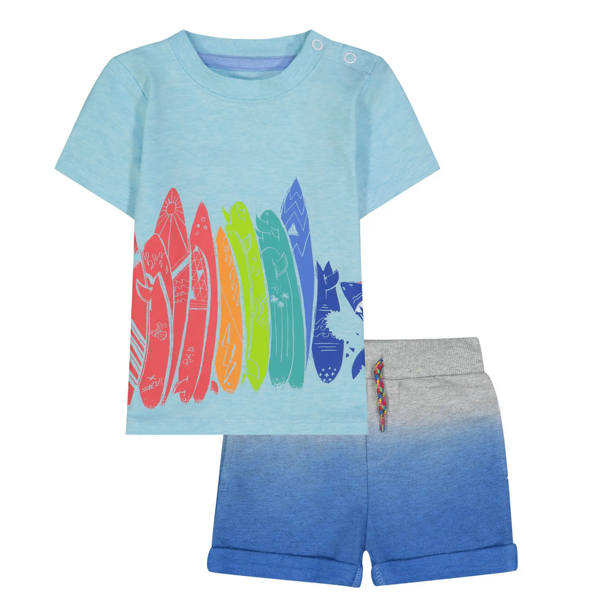 Surfboard Tee and Shorts Set