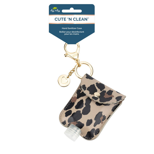 Leopard Cute 'n Clean Hand Sanitizer Charm Keychain