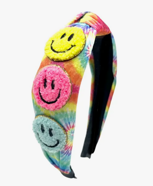 Smiley Patch Knot Headband