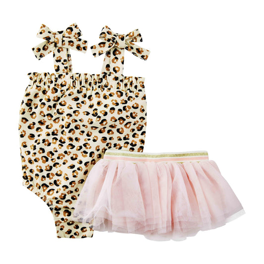 Leopard Tutu & Swimsuit Set