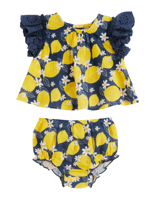 Lemon Pinafore Set