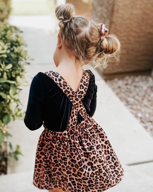 Livee L/S Velour Leotard - Black