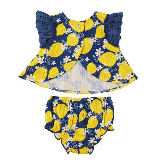 Lemon Pinafore Set