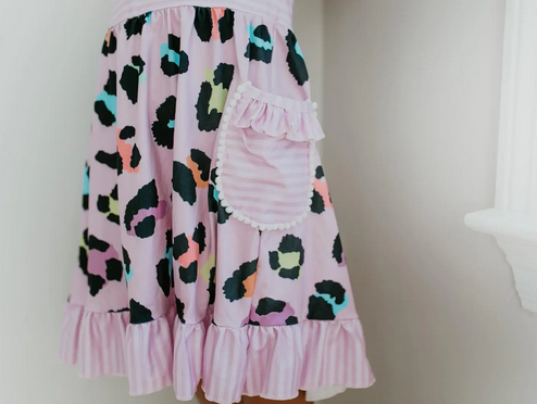 Lavender Leopard Pocket Dress