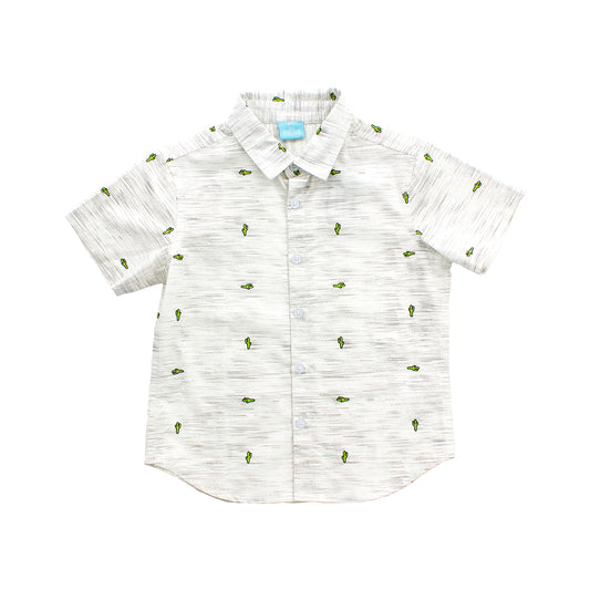 Oatmeal Gael Baby Button Down