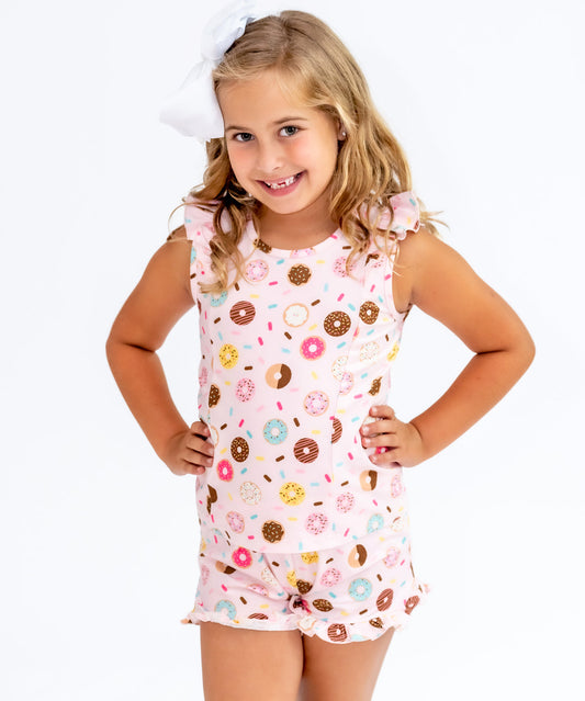 Donut Sprinkles Girls Sleeveless Lounge Set