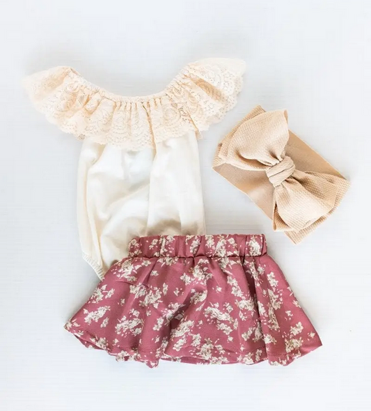 Macee Mini Skater Skirt - Terra Cotta