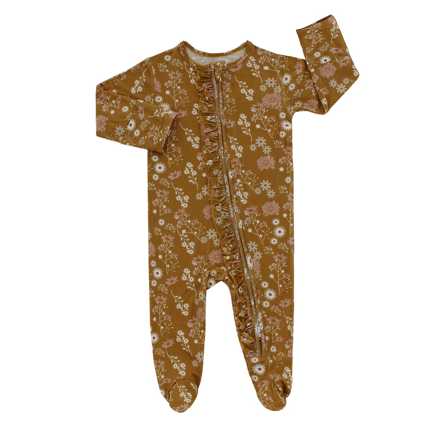 Mustard Floral Bamboo Sleeper