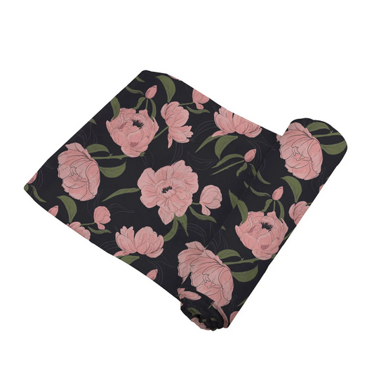 Peonies Bamboo Swaddle