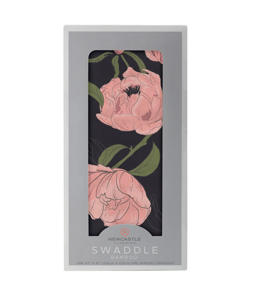 Peonies Bamboo Swaddle
