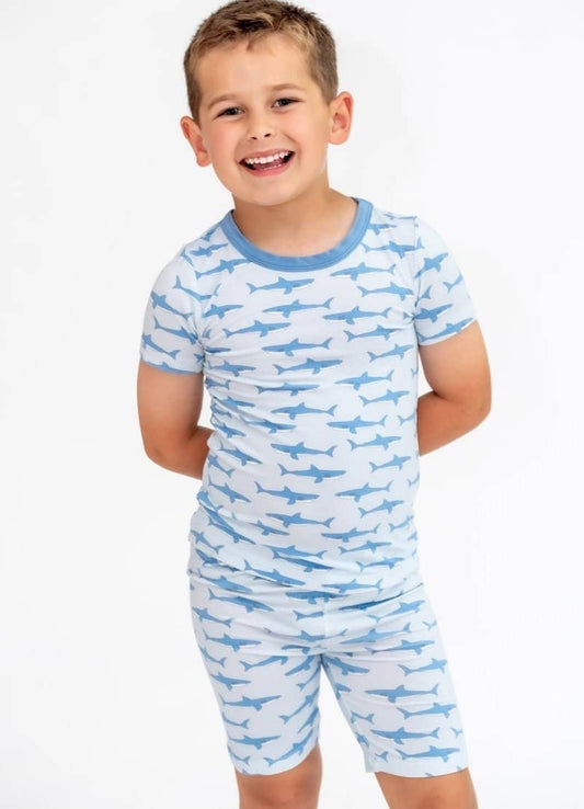 Shark Blues Boys Bamboo Shorts Lounge Set