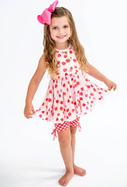 Strawberry Fields Sleeveless Dress Set