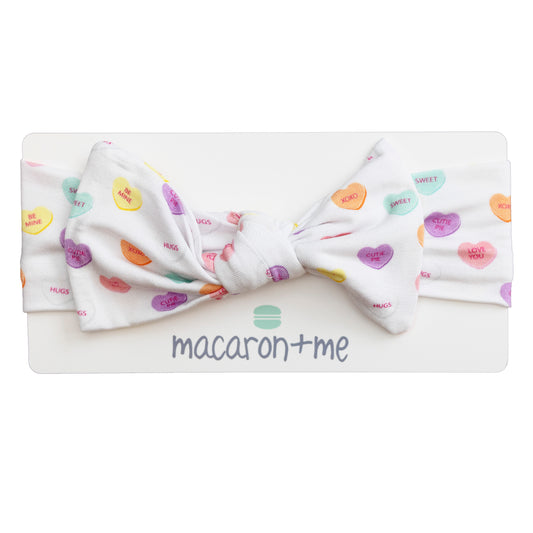 Candy Hearts Bow Headband