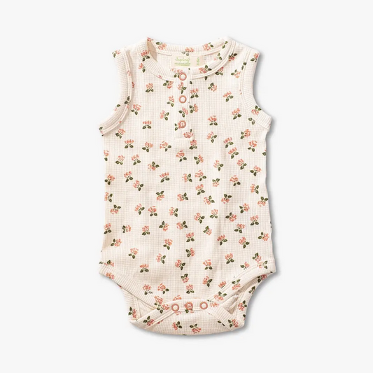 Winter Bouquet Waffle Tank Bodysuit