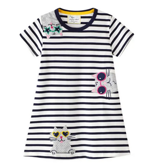 Striped Cool Cat Dress