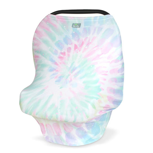 Mom Boss 4-in-1 Multi-Use Car Seat + Nursing Cover - Rainbow Tie Dye