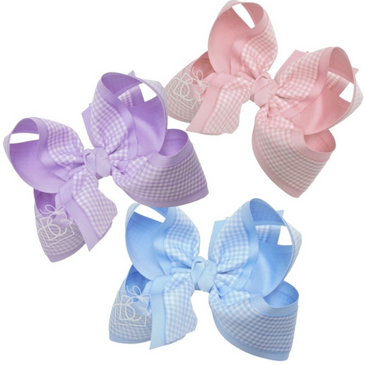 Gingham Bow - 5.5"