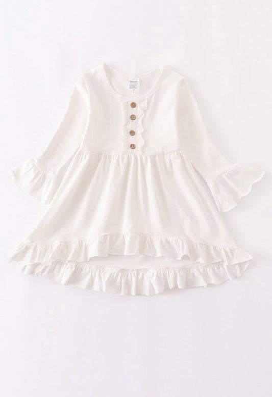 White Ruffle Dress