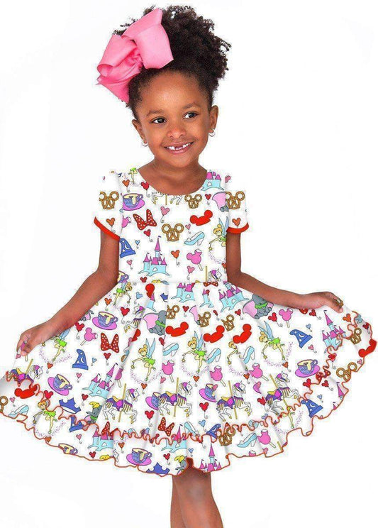 Mini Park Favorites Cross Back Twirl Dress