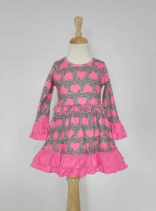 Pink Cheetah Heart Dress