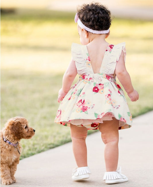 Darling Bouquets Pinafore Dress