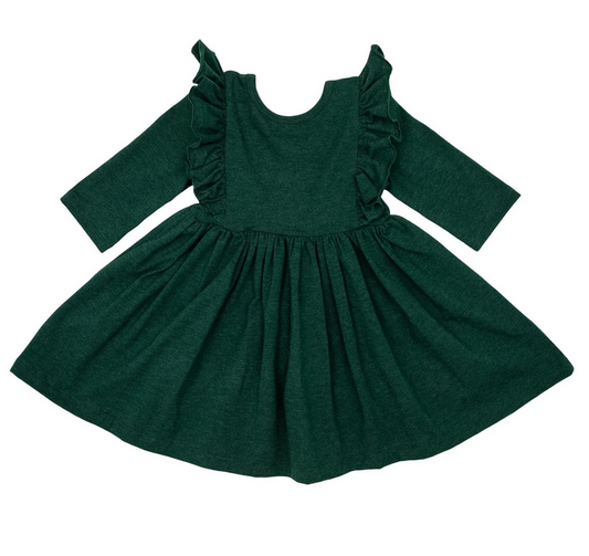 Spruce Heather Ruffle Twirl Dress
