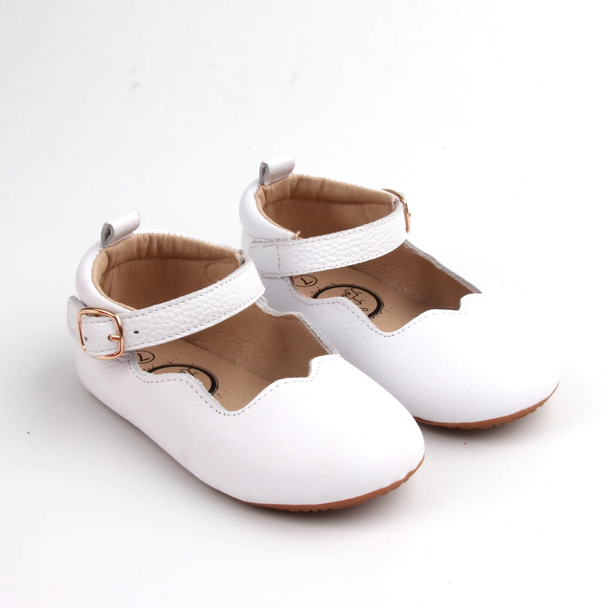 White Olivia Mary Janes